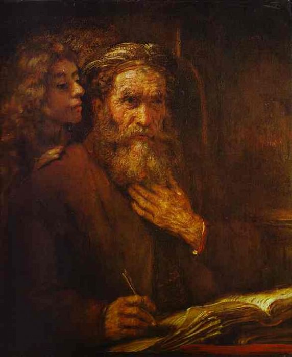 Rembrandt - St. Mathew and Angel. Рембрандт Харменс ван Рейн