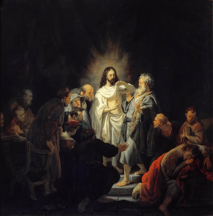 The Incredulity of St. Thomas. Rembrandt Harmenszoon Van Rijn