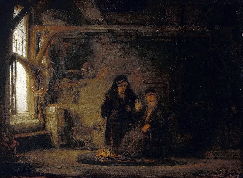 Рембрандт (1606-1669) - Товия и Анна с козой. Часть 4