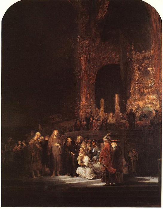 Женщина, обвиняемая в прелюбодеянии, Рембрандт Харменс ван Рейн