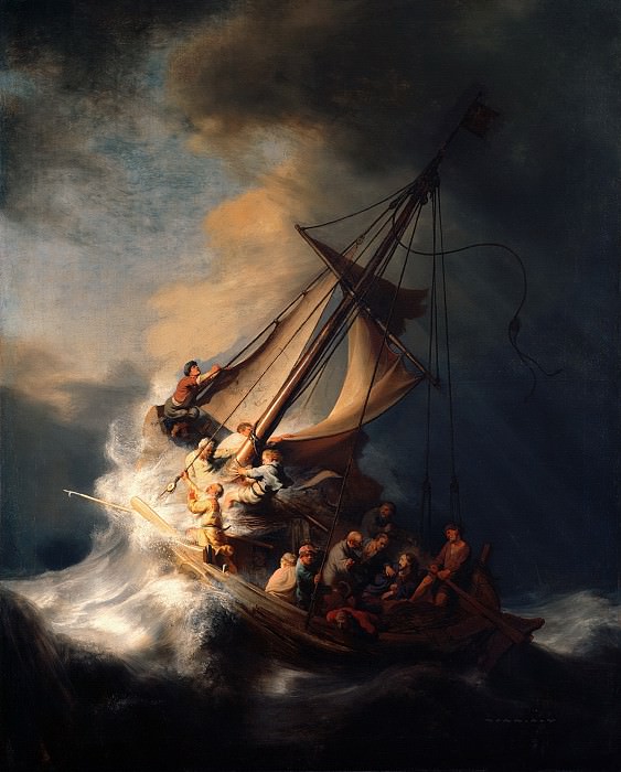 Христос в шторм на Галилейском море. Рембрандт Харменс ван Рейн