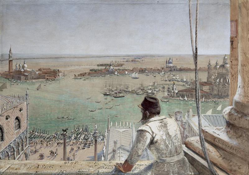 The Basin of San Marco from the Campanile, Venice. William Bell Scott