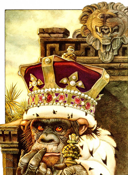 AfII 0012 The Monkey as King CharlesSantore sqs. Charles Santore