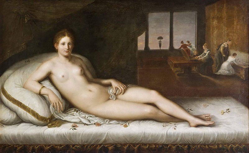 Reclining Venus. Lambert Sustris (After)