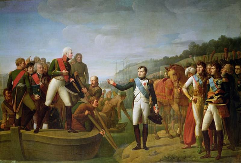 Прощание Наполеона I (1769-1821) и Александра I (1777-1825) после Тильзитского мира 9 июля 1807 г.. Джоаккино Джузеппе Сераньели