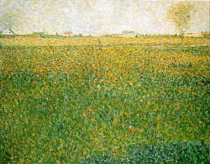 Seurat Alfalfa Fields, Saint-Denis, 1885-86,. Georges Seurat