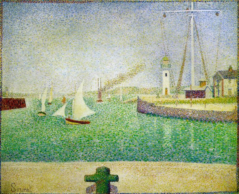 Seurat Entrance to the Port of Honfleur. Georges Seurat
