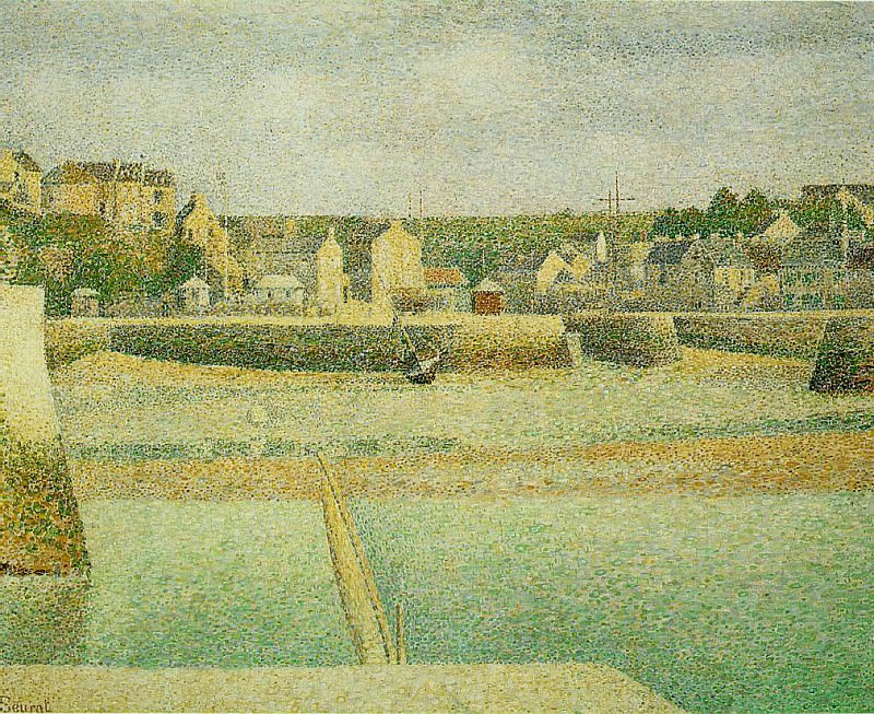 Seurat Port-en-Bessin- The Outer Harbor at Low Tide, 1888,. Жорж-Пьер Сёра