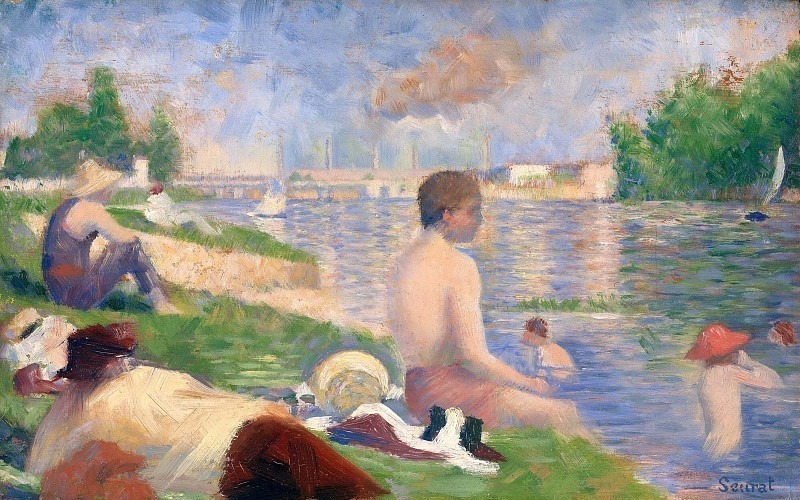 Final Study for ”Bathers at Asnières”. Georges Seurat