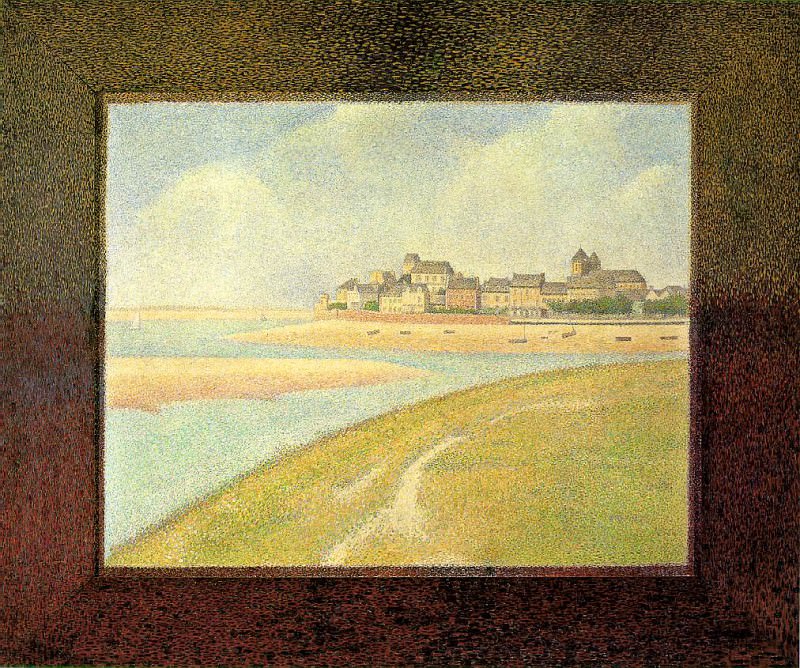 Seurat View of Le Crotoy from Upstream, 1889, The Detroit in. Жорж-Пьер Сёра