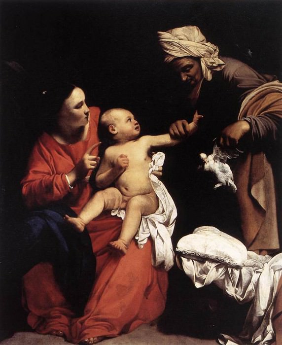 Madonna And Child With St Anne. Carlo Saraceni