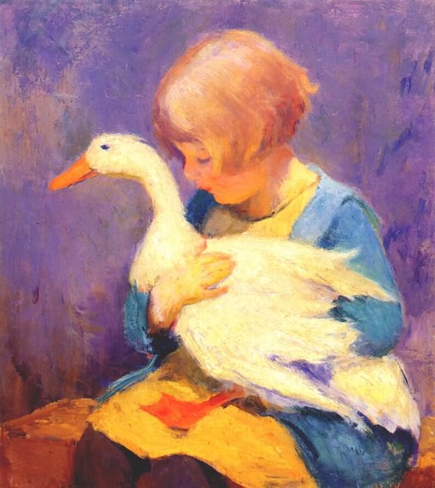 shulz,ada girl with duck c1928. Ада Шульц