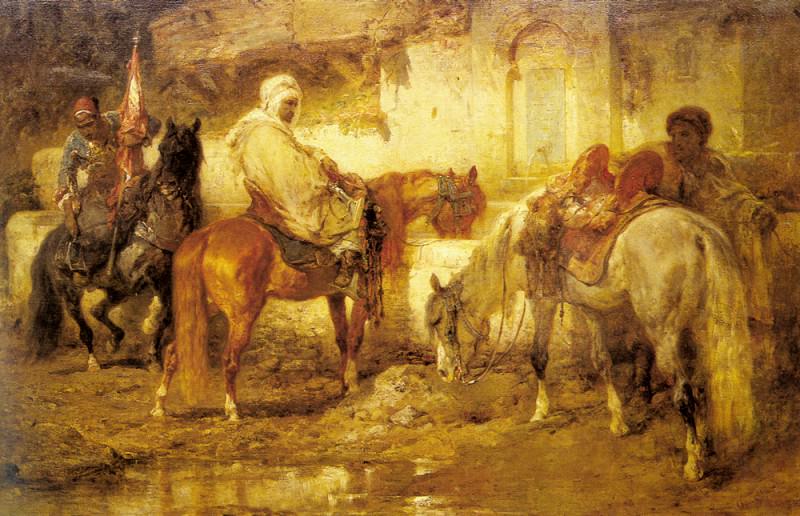 Schreyer Adolf At The Watering Place. Адольф Шрейер