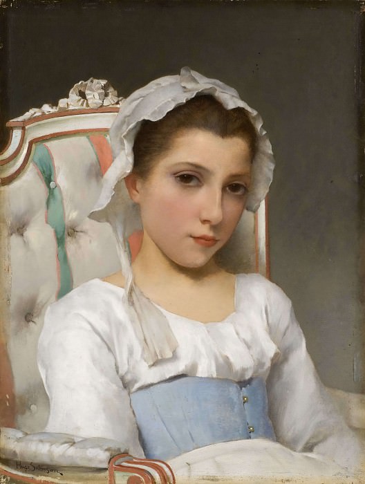 Portrait of a Young Girl. Hugo Federick Salmson