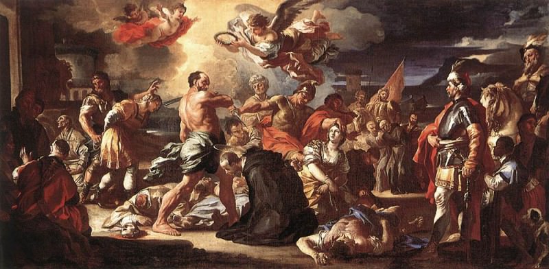 SOLIMENA Francesco The Martyrdom Of Sts Placidus And Flavia. Francesco Solimena
