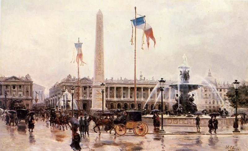 A View Of The Place De La Concorde. Ulpiano Fernández-Checa y Sanz