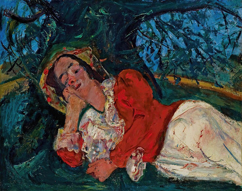 Женщина, лежащая под деревом. Хаим Сутин