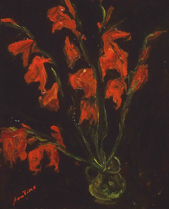 Red Gladioli. Chaïm Soutine