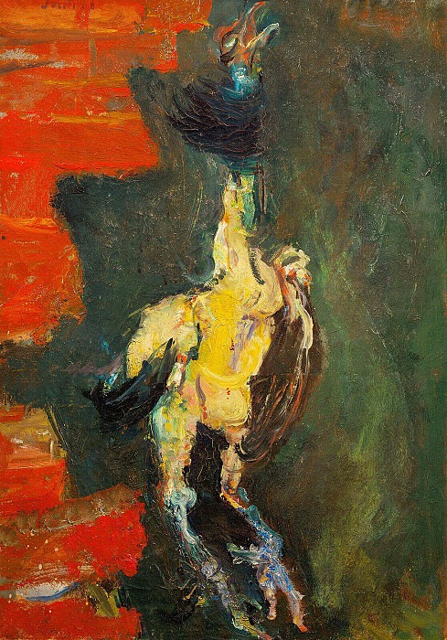 Курица, висящая у кирпичной стены. Хаим Сутин
