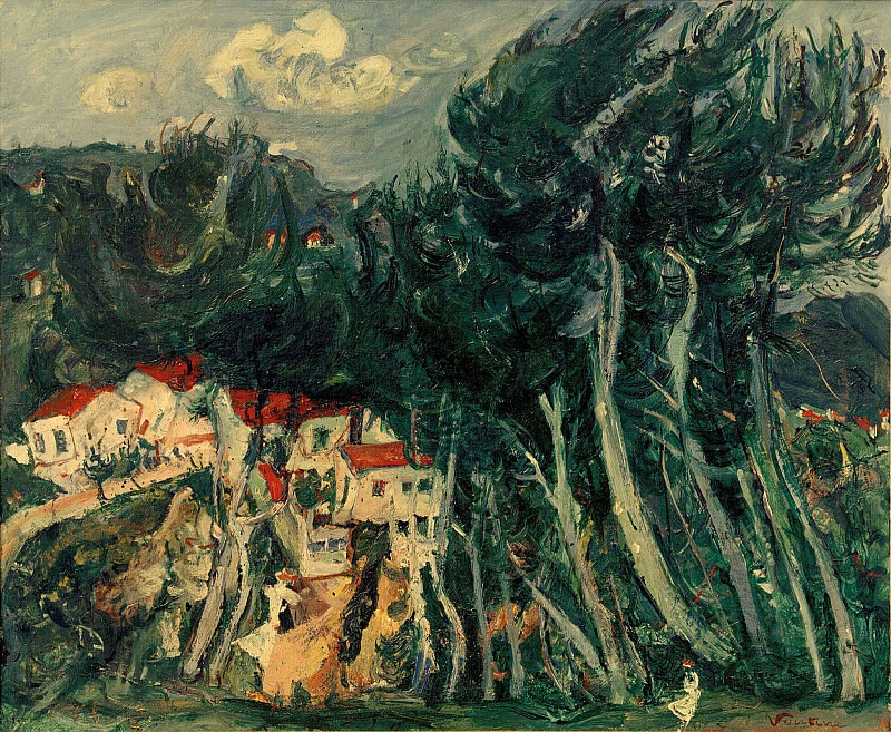 Village on the Left - Trees on the Right. Chaïm Soutine