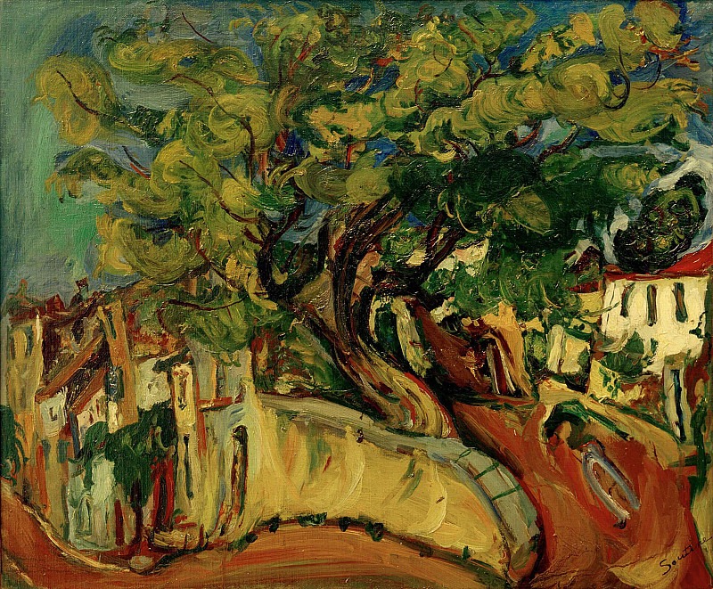 Пейзаж в Кане с деревом, Хаим Сутин