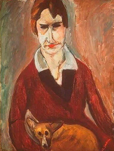 Женщина с собакой. Хаим Сутин