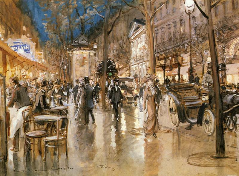 Stein Georges Evening On A Parisian Boulevard. Джордж Стейн