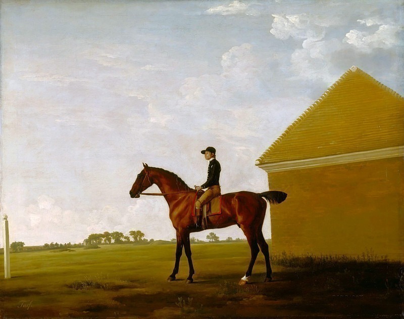 Turf, with Jockey up, at Newmarket. George Stubbs