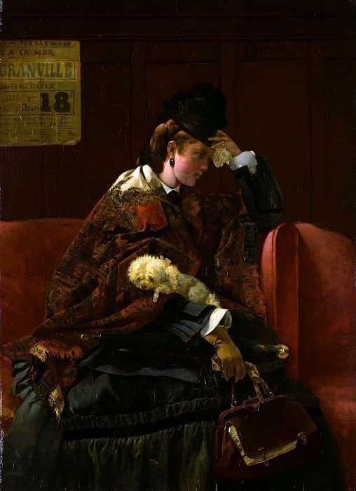 At the Railway Station. Alfred Stevens
