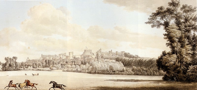 Sandby Paul View Of Windsor Castle And Part Of The Town From The Spital Hill. Пол Сэндби