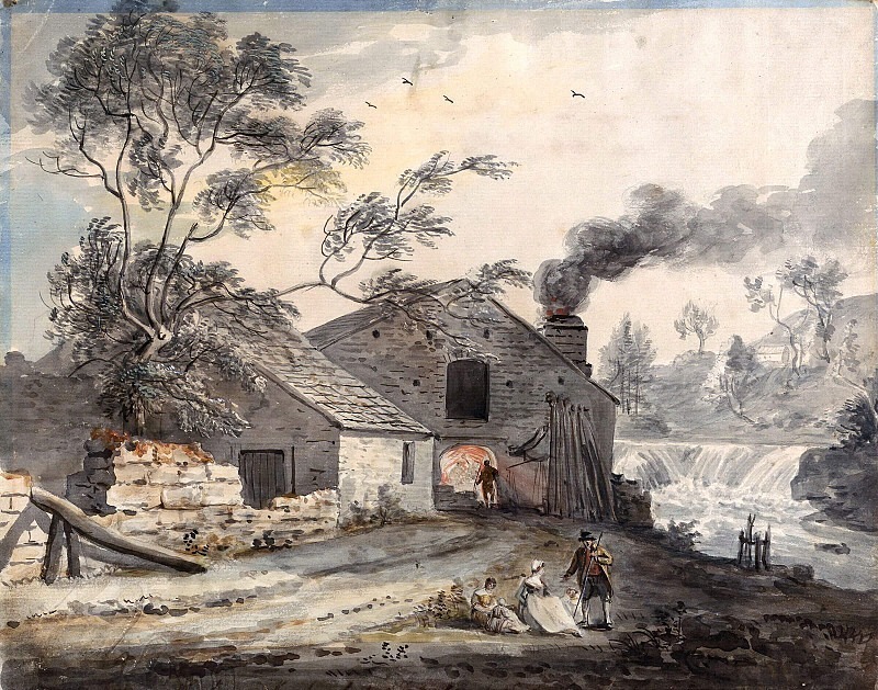 Iron Forge on the River Kent, Westmorland. Paul Sandby