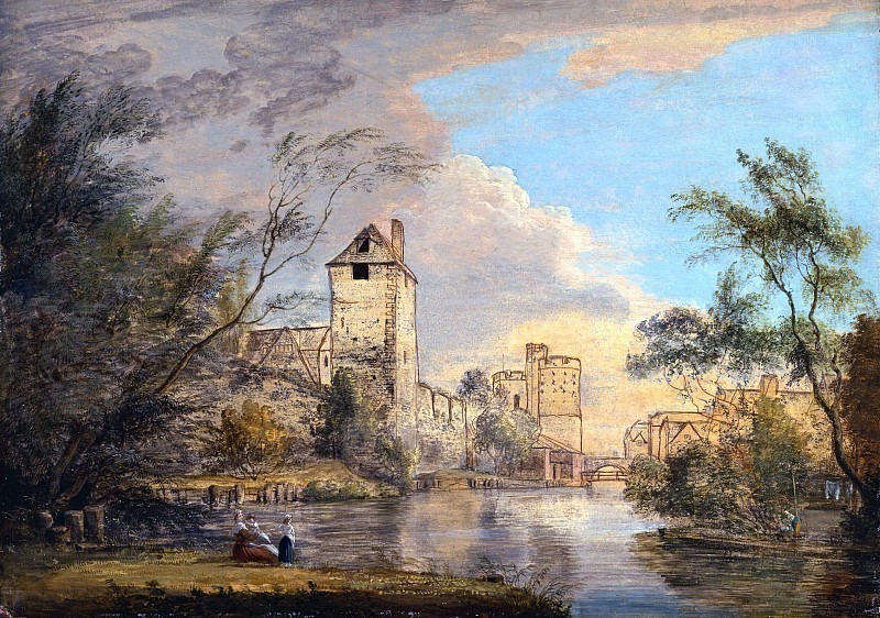 An Unfinished View of the West Gate, Canterbury. Paul Sandby