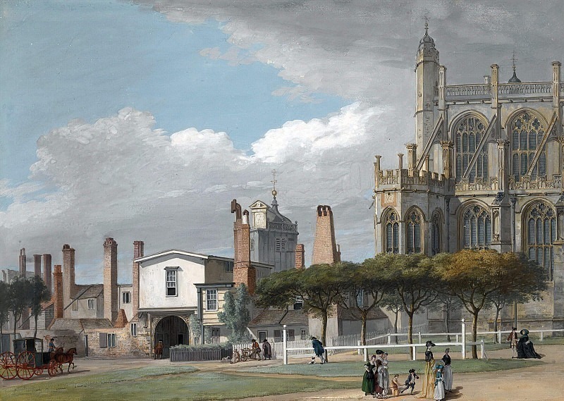 St. George’s Chapel, Windsor, and the Entrance to the Singing Men’s Cloister. Paul Sandby