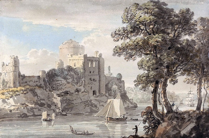 A Castle on a River. Paul Sandby