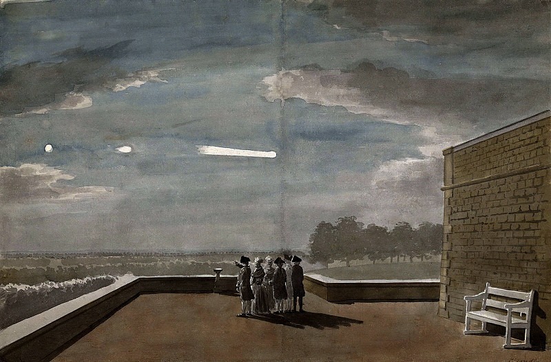 The Meteor of August 18, 1783, as seen from the East Angle of the North Terrace, Windsor Castle. Paul Sandby