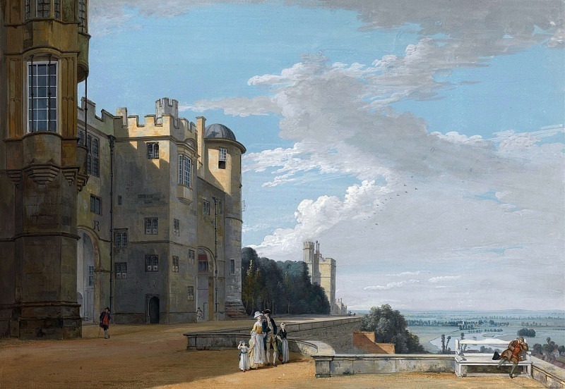 The North Terrace, Windsor Castle, Looking West. Paul Sandby