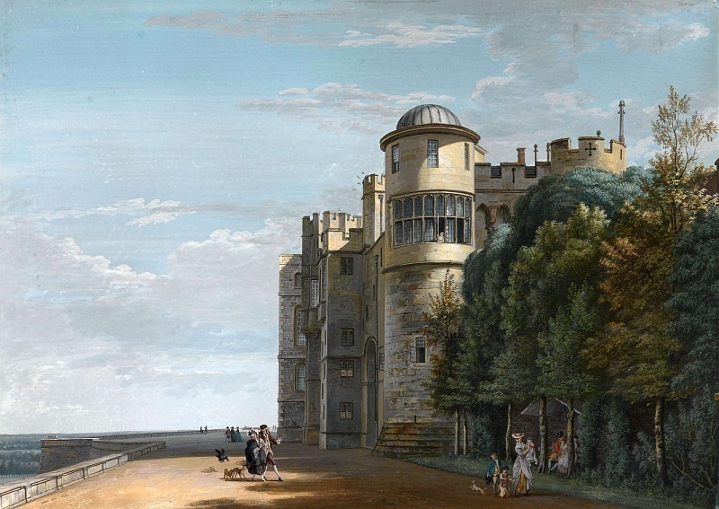 The North Terrace, Looking East. Paul Sandby