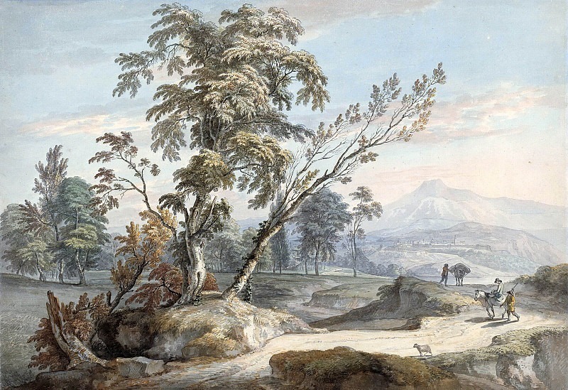 Italianate Landscape with Travellers no. 2. Paul Sandby
