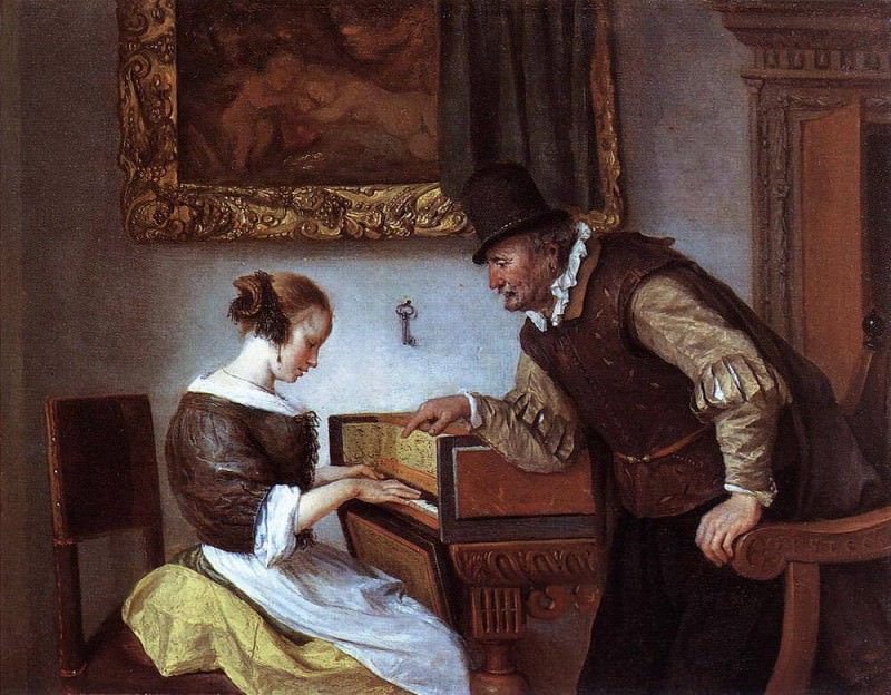 STEEN Jan The harpsichord Lesson. Jan Havicksz Steen