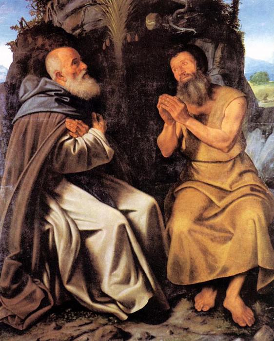 SAVOLDO Giovanni Girolamo St Anthony Abbot And St Paul. Джованни Джироламо Савольдо
