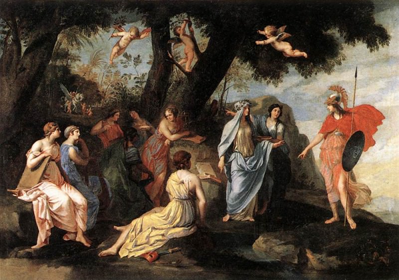 STELLA Jacques Minerva And The Muses. Jacques De Stella