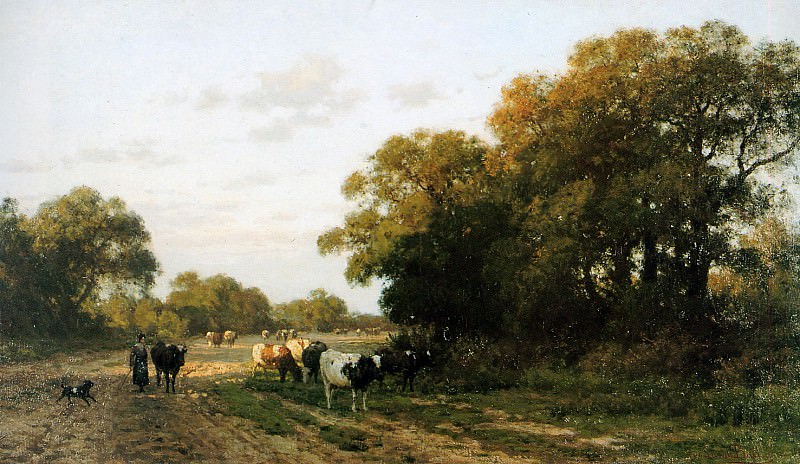 Sande Bakhuyzen van de Julius Landscape in Drenthe Sun. Бэкхуйзен ван дер Санде