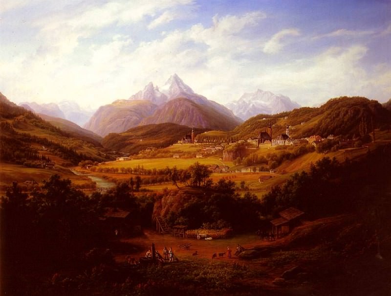 Schiffer Anton Berchtesgaden With The Watzmann Mountain In The Distance. Антон Шиффер