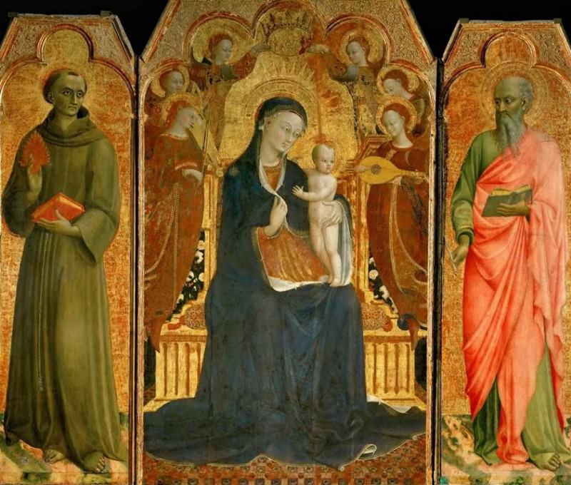 Virgin and Child with Saints. Sassetta (Stefano di Giovanni)