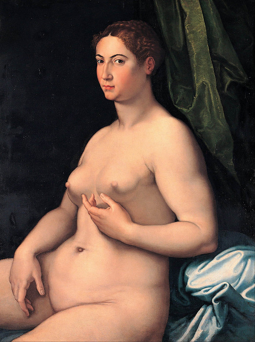 A seated female. Girolamo Siciolante