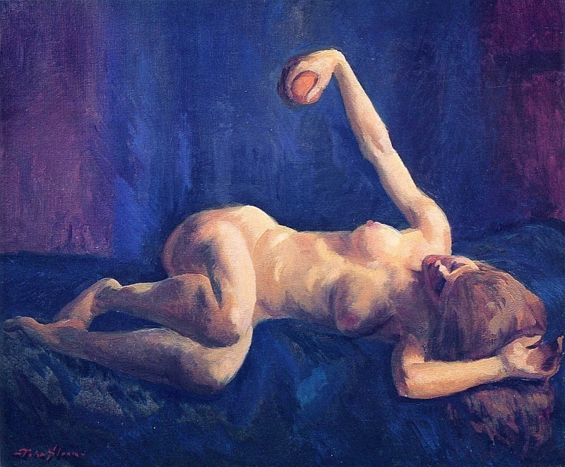 Nude with orange, John French Sloan