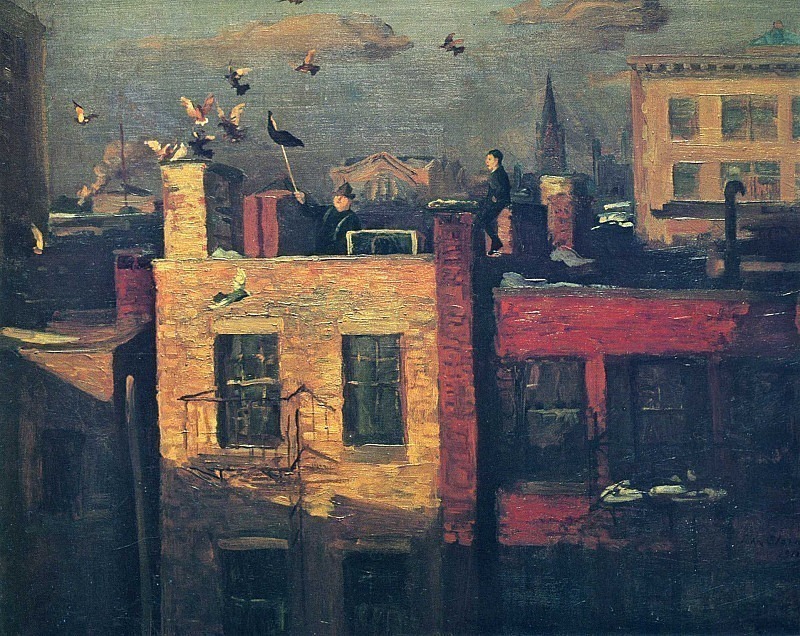 Pigeons. John French Sloan