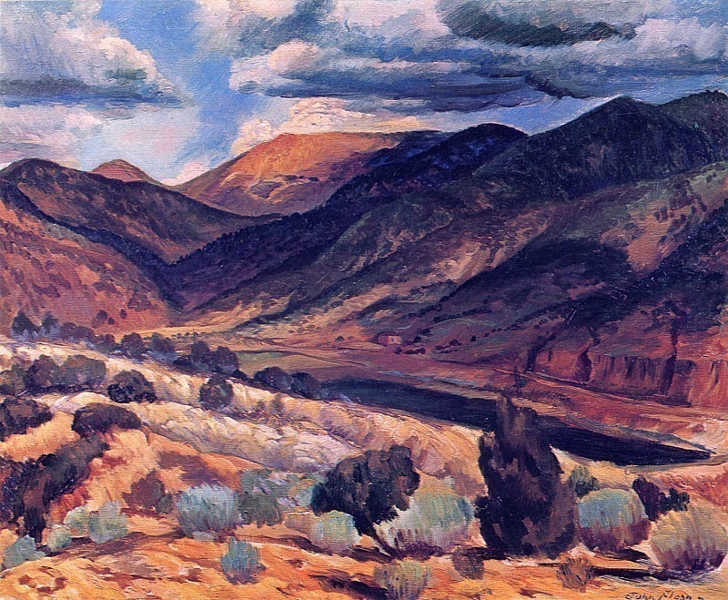 Sunlit Peak, Santa Fe Canyon, John French Sloan