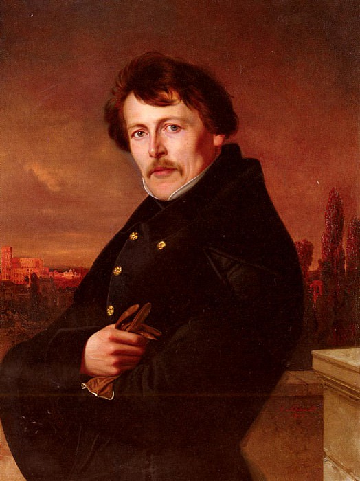 A Portrait Of A Gentleman. Adolf Schmidt