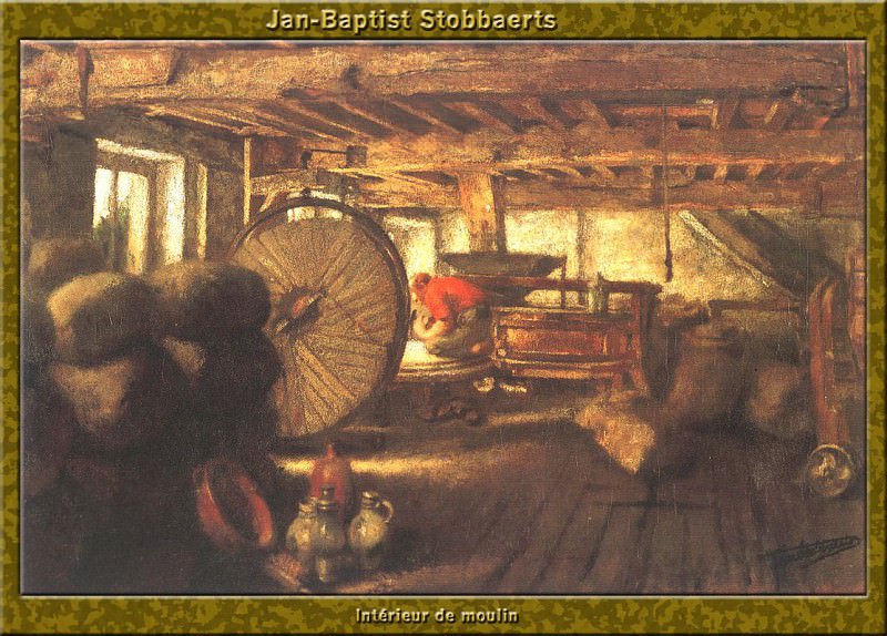 PO Vp S1 27 Jan-Baptist Stobbaerts-Interieur de moulin. Jan-Baptist Stobbaerts